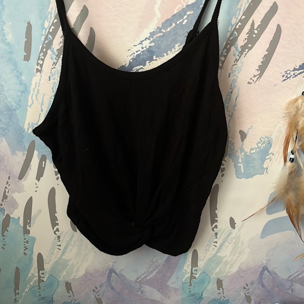 Cute black crop top